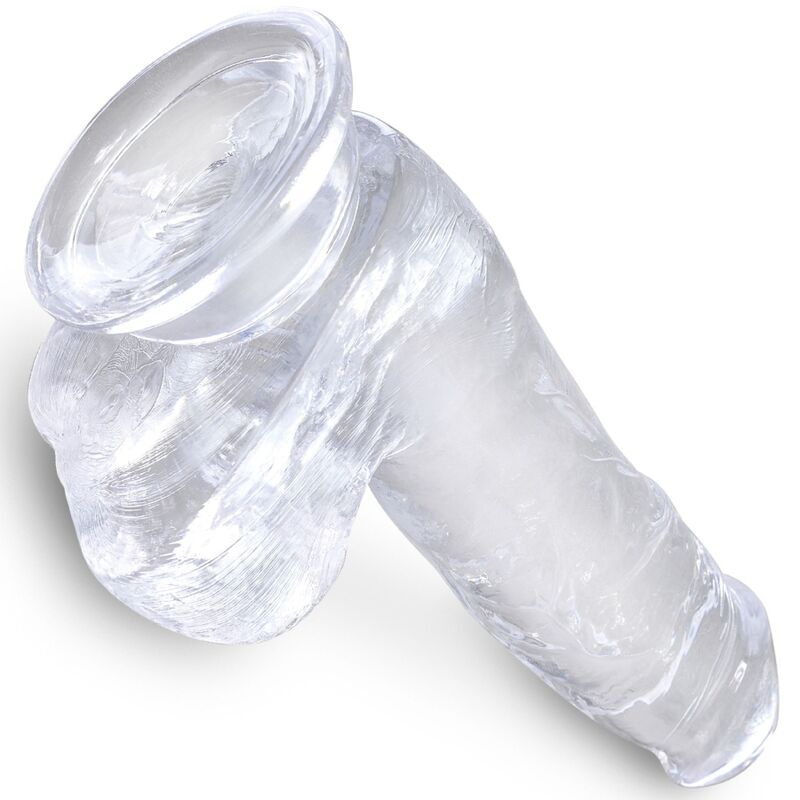 King Cock - Clear Pene Realistico con Sfere 13.5 Cm Trasparente - immagine 4