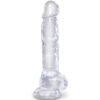 King Cock - Clear Pene Realistico con Sfere 16.5 Cm Trasparente