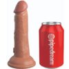 King Cock - Elite Dildo Realistico Vibrante e Silicone 15.2 Cm Caramel