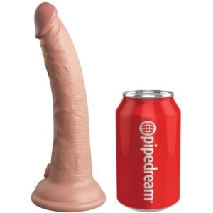 King Cock - Elite Vibratore Dildo Realistico E Telecomando In Silicone 17.8 Cm