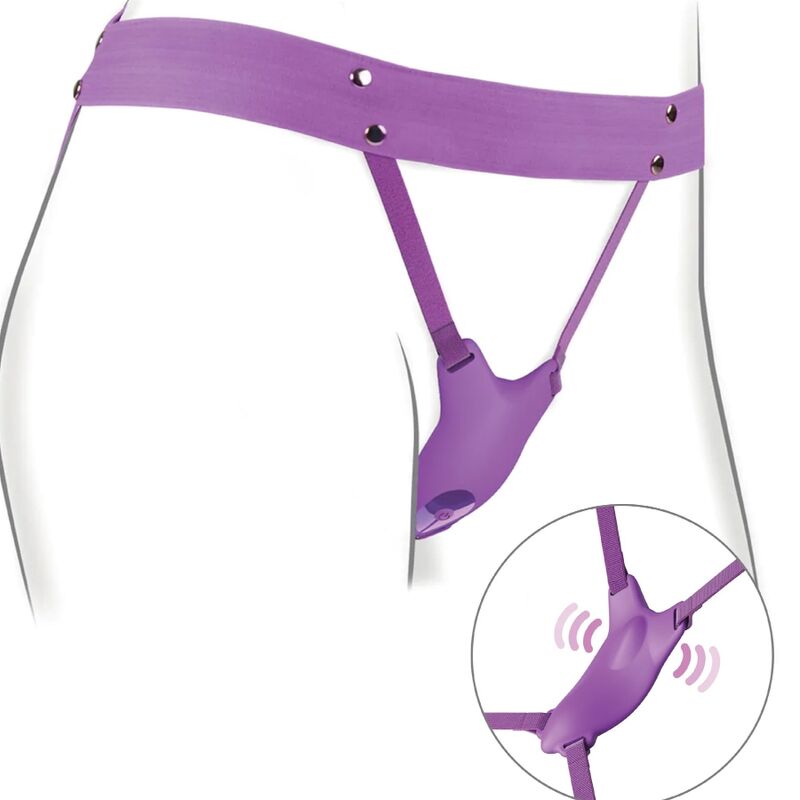 Fantasy For Her - Pettorina con Farfalla Vibrante, Ricaricabile e Telecomando Viola - immagine 3