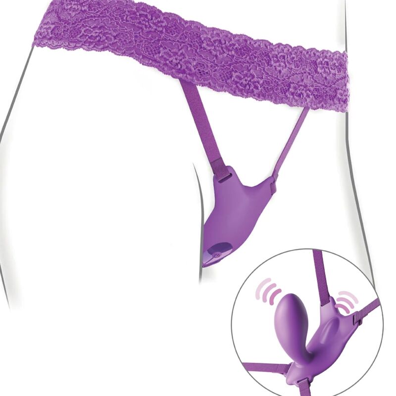 Fantasy For Her - Pettorina G-Spot Butterfly con Vibratore, Ricaricabile e Telecomando Viola - immagine 4