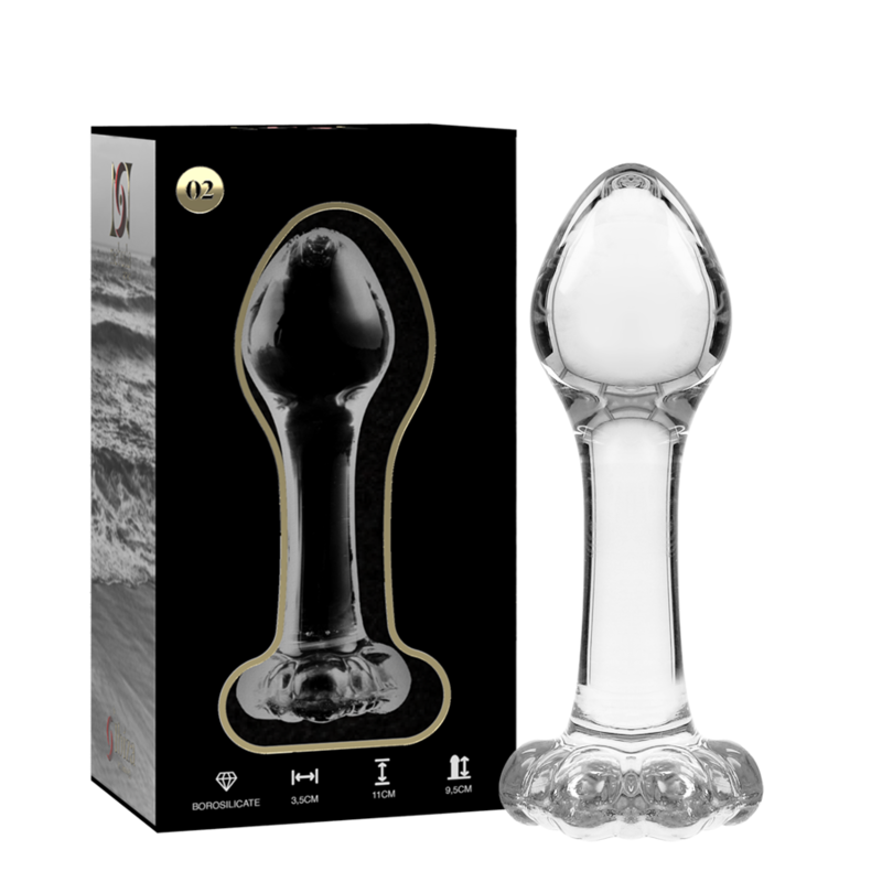 Nebula Series By Ibiza - Modello 2 Plug Anale Vetro Borosilicato Trasparente 11 Cm Ø 3.5 Cm - immagine 2