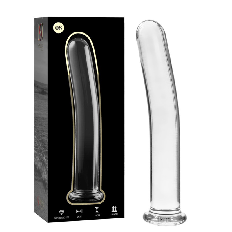 Nebula Series By Ibiza - Modello 8 Dildo in Vetro Borosilicato Trasparente 14.5 Cm Ø 2 Cm - immagine 2