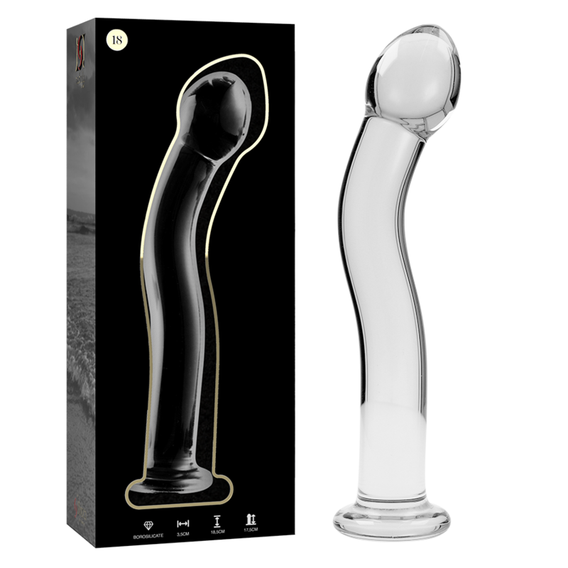 Nebula Series By Ibiza - Modello 18 Dildo in Vetro Borosilicato Trasparente 18.5 Cm Ø 3.5 Cm - immagine 2