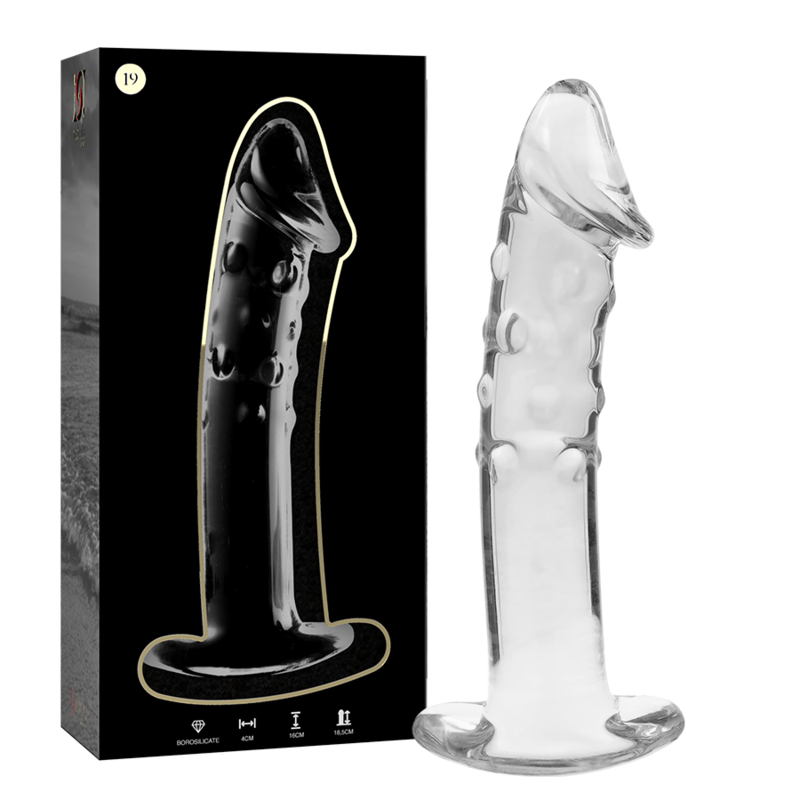 Nebula Series By Ibiza - Modello 19 Dildo in Vetro Borosilicato Trasparente 18.5 Cm Ø 4 Cm - immagine 2