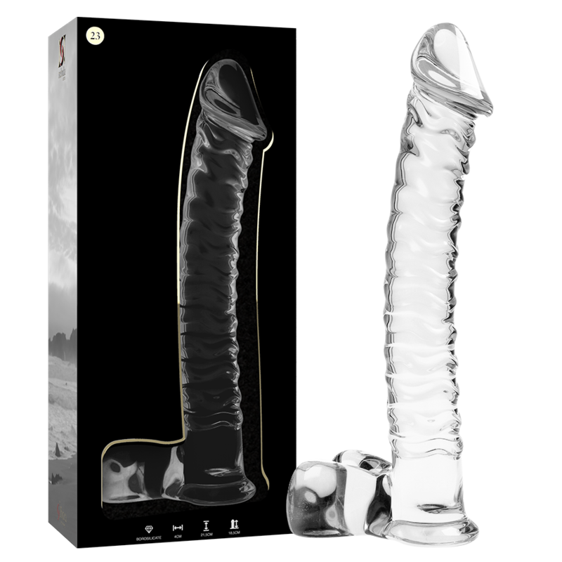 Nebula Series By Ibiza - Modello 23 Dildo in Vetro Borosilicato Trasparente 21.5 Cm Ø 4 Cm - immagine 2