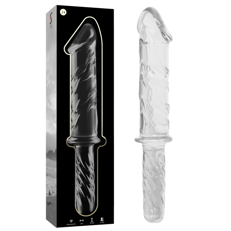 Nebula Series By Ibiza - Modello 24 Dildo in Vetro Borosilicato Trasparente 28.5 Cm Ø 5 Cm - immagine 2