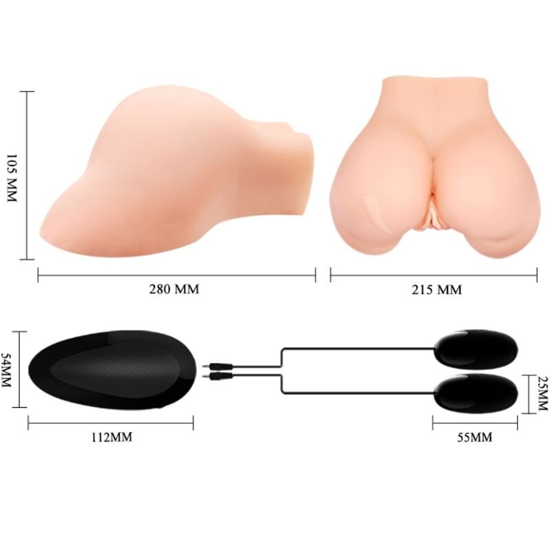 Crazy Bull - Vagina e Ano con Rete Realistica con Vibrazione - immagine 6