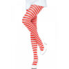 Leg Avenue - Collant a Righe Bianco/Rosso