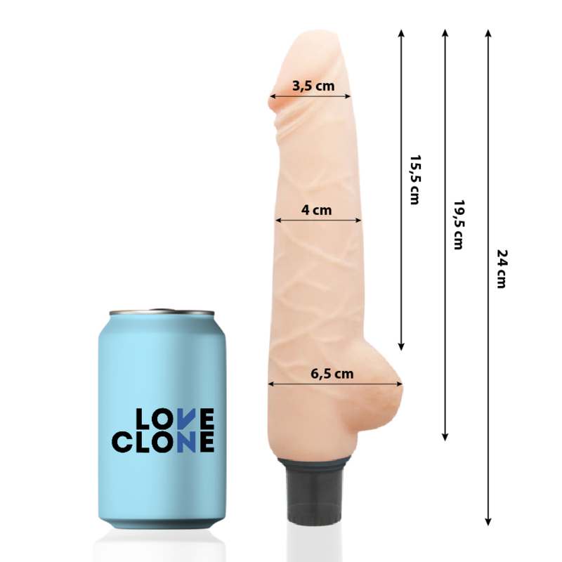 Loveclone - Vibratore Harald Autolubrificante 24 Cm Ø 4 Cm - immagine 2