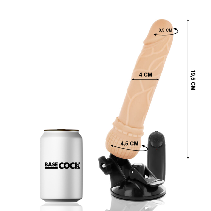 Basecock - Vibratore Telecomando Naturale Realistico 19.5 Cm Ø 4 Cm - immagine 2
