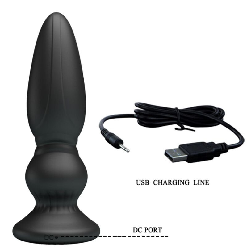 Mr Play - Potente Vibratore Telecomando Plug Anale Nero - immagine 6
