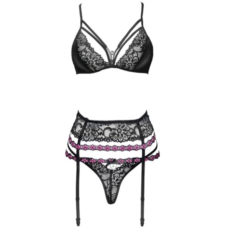 Livco Corsetti Fashion - Snehana Lc 90443 Reggiseno + Reggiseno + Slip Nero - immagine 3