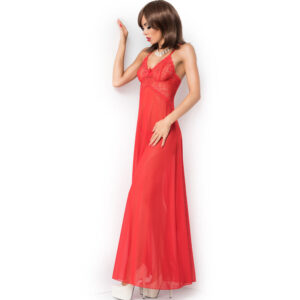 Chilirose - Cr 3883 Babydoll Lunga Rosso