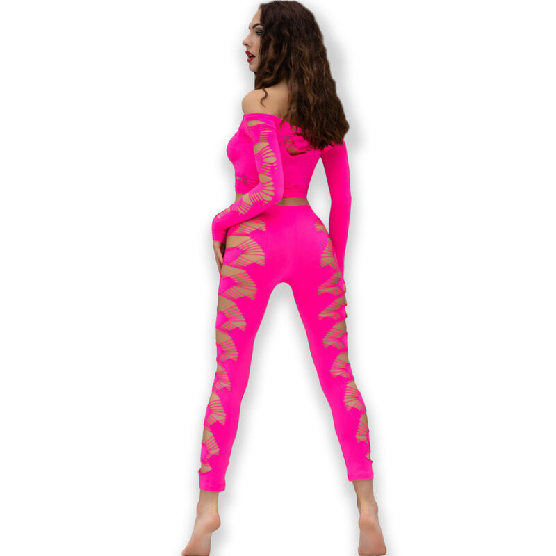 Chilirose - Cr 4632 Top e Pantalone Fucsia S/L - immagine 2