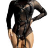 Subblime - Imbracatura Completa con Fibbie in Pelle Nera Taglia Unica