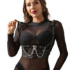 Subblime - Imbracatura a Corsetto con Catena Dettaglio Taglia Unica