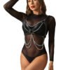 Subblime - Reggiseno Imbracatura con Catena Dettaglio Taglia Unica