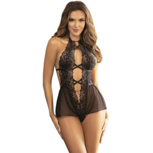 Subblime - Teddy Halter Collo Schiena Nuda Pizzo Nero S/M