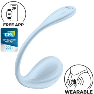 Satisfyer - Stimolatore Punto G Petale Liscio Sky Blue App Gratuita