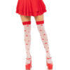 Leg Avenue - Calzini a Fungo Rosso/Bianco