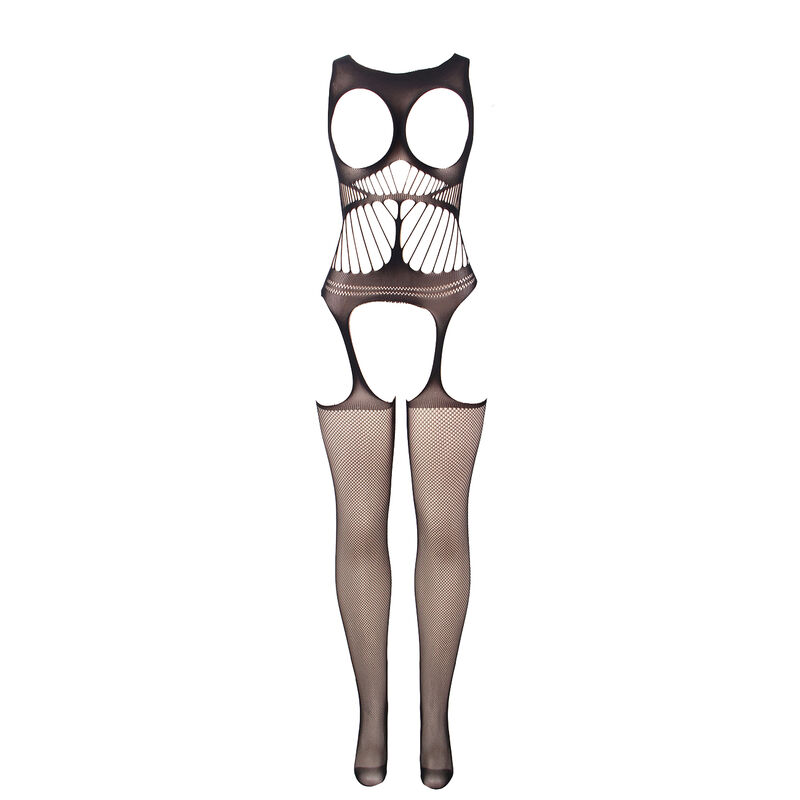 Subblime - 951900 Bodystocking a Rete Senza Cavallo con Coppa e Spalle Aperte Nero Taglia Unica - immagine 3
