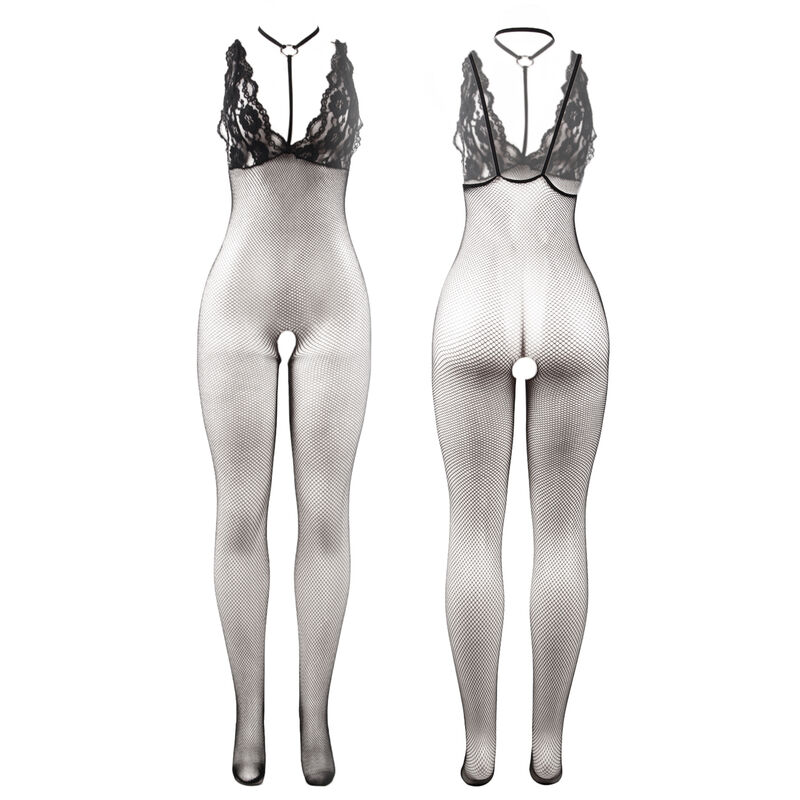 Subblime - 951993 Bodystocking a Rete Trasparente Nera Senza Cavallo Taglia Unica - immagine 3