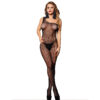 Subblime - 952037 Bodystocking Monospalla a Rete con Strass Nero Taglia Unica
