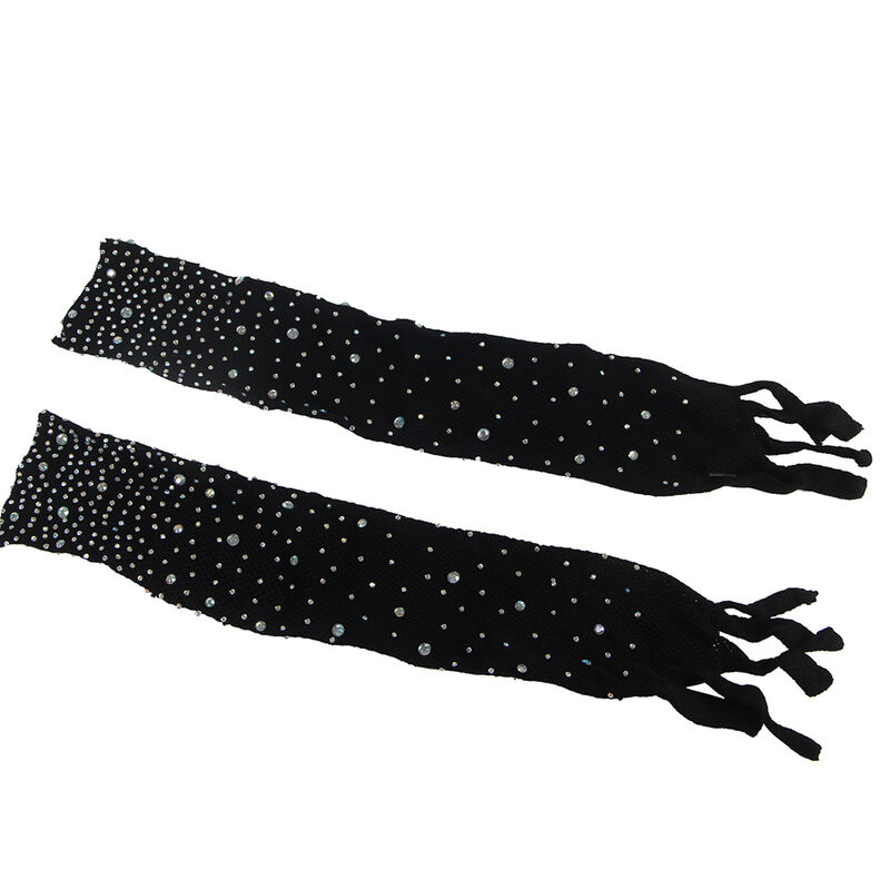 Subblime - 952174 Bodystocking a Rete con Guanti e Strass Nero Taglia Unica - immagine 5