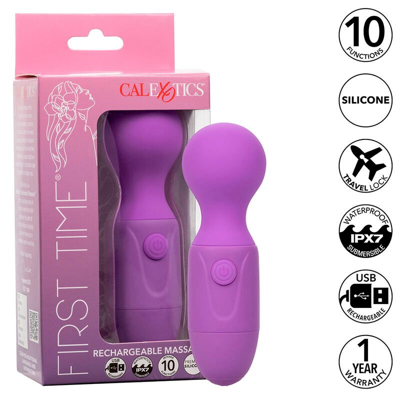 Calexotics - First Time Massaggiatore Ricaricabile 10 Vibrazioni Viola - immagine 2