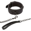 Calexotics - Nocturnal Collare e Guinzaglio in Pelle Regolabile Nero