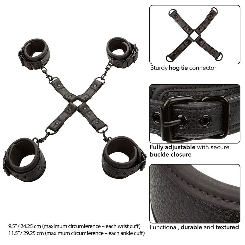 Calexotics - Nocturnal Connettore Hog Tie Cuero Regolabile Nero - immagine 4