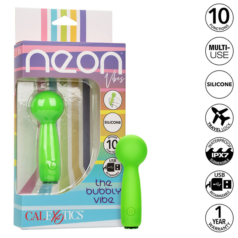 Calexotics - Neon Vibes Bubbly Vibe il Mini Massaggiatore 10 Vibrazioni Verde - immagine 2