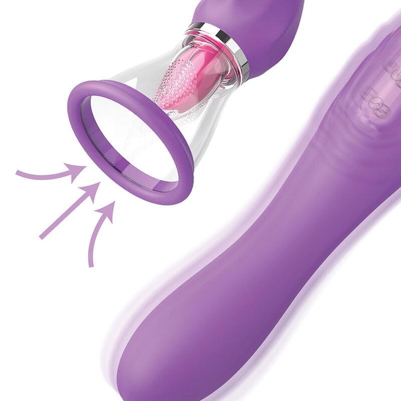 Fantasy For Her - Tubo di Aspirazione Massimo Piacere con Lingua Stimolante Viola - immagine 3