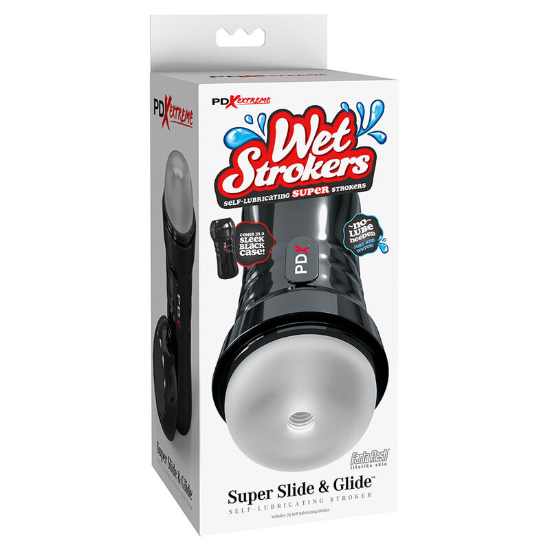 Pdx Extreme - Slide & Glide Masturbatore Autolubrificante Trasparente - immagine 5