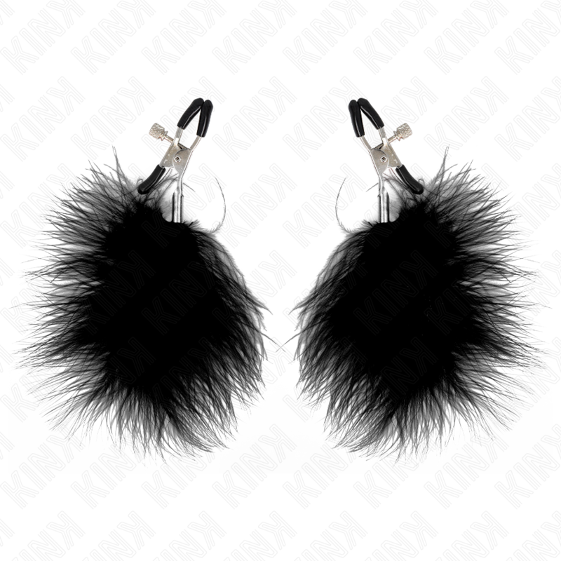 Kink - Pinza per Capezzoli Piuma Nera 7 Cm - immagine 2