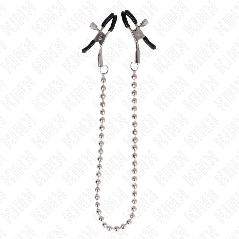 Kink - Morsetti per Capezzoli a Catena di Perline 30 Cm - immagine 2