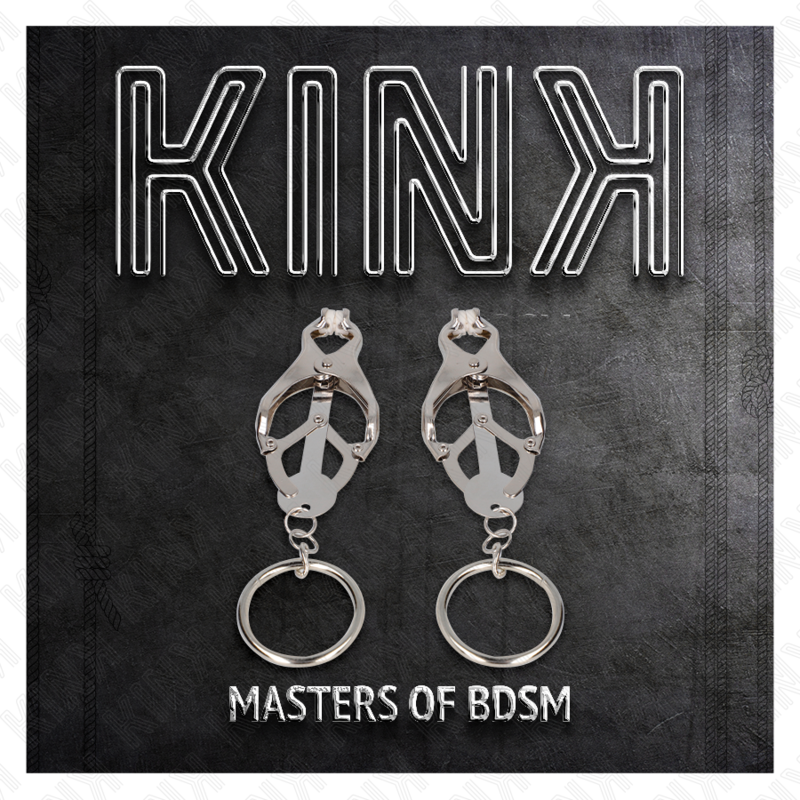 Kink - Morsetti per Capezzoli con O-Ring Trifoglio Giapponese Argento - immagine 5