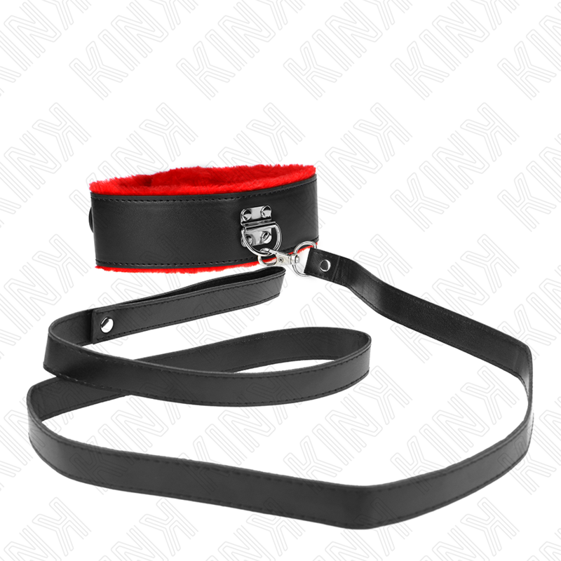 Kink - Collana con Cintura 116 Cm con Cinturino in Pelle Rosso Regolabile 40-48 Cm X 6 Cm - immagine 4