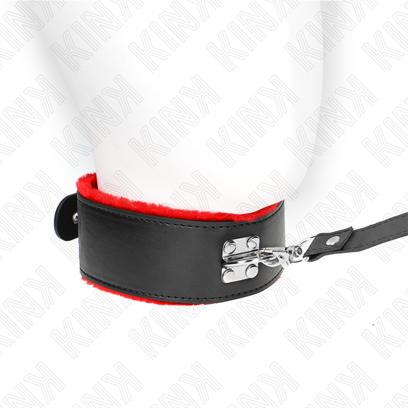 Kink - Collana con Cintura 116 Cm con Cinturino in Pelle Rosso Regolabile 40-48 Cm X 6 Cm - immagine 3