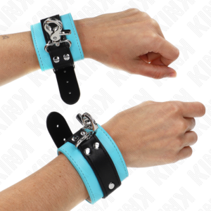 Kink - Resistenza da Polso Premium con Serratura Nero / Blu Regolabile 21-28 Cm X 5,5 Cm