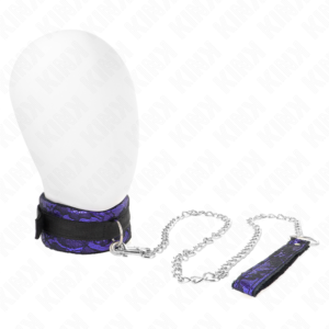 Kink - Collana Corta in Pizzo di Velluto con Cintura 105 Cm con Profilo in Nylon 44 X 5,5 Cm