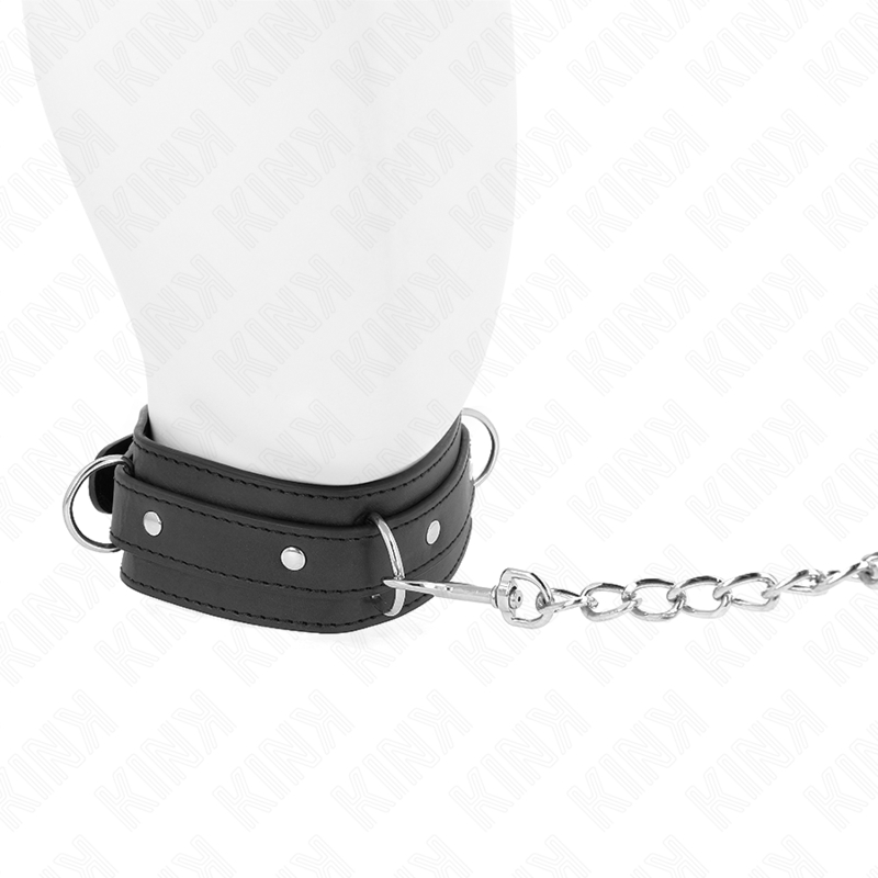 Kink - Collana con Guinzaglio 65 Cm Modello 3 Anelli 1 Regolabile 38-49 Cm X 5 Cm - immagine 3