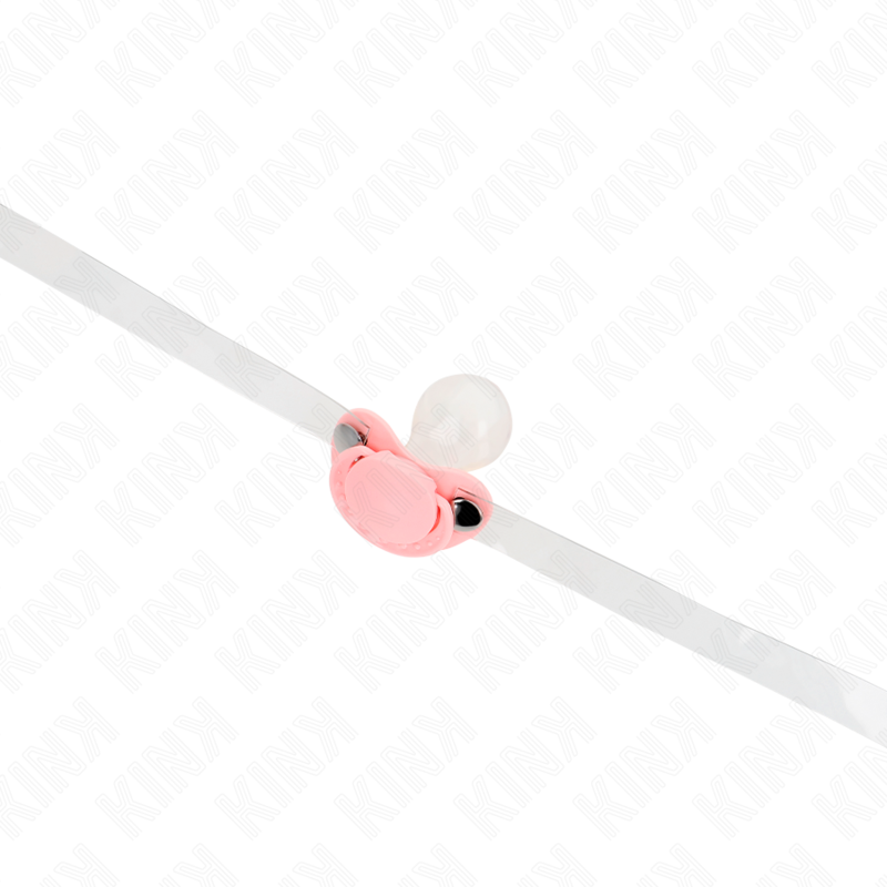 Kink - Bavaglio a Forma di Ciuccio Rosa 5.5 X 4 Cm Regolabile 43-60 Cm - immagine 2