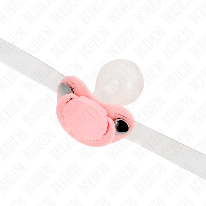 Kink - Bavaglio a Forma di Ciuccio Rosa 5.5 X 4 Cm Regolabile 43-60 Cm - immagine 4