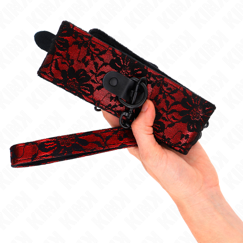 Kink - Collana in Pizzo con Cintura con Cintura in Vera Pelle 105 Cm / 44 X 5,5 Cm - immagine 4