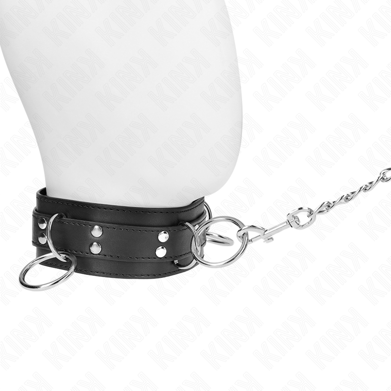Kink - Collana Schiavitù 3 Anelli con Cinturino 80 Cm 53 X 5 Cm - immagine 2