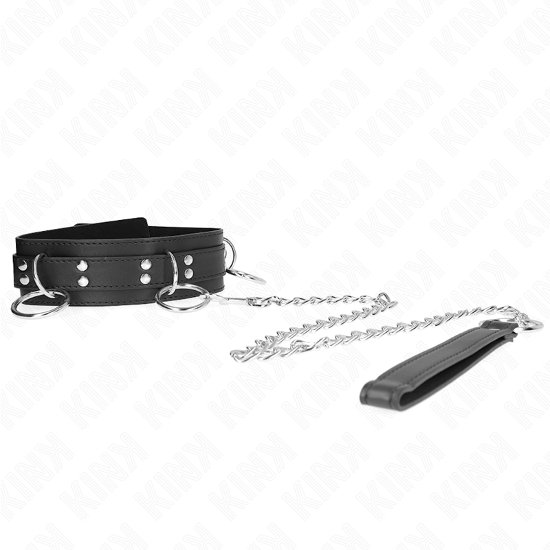 Kink - Collana Schiavitù 3 Anelli con Cinturino 80 Cm 53 X 5 Cm - immagine 3