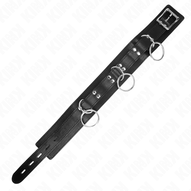 Kink - Collana Schiavitù 3 Anelli con Cinturino 80 Cm 53 X 5 Cm - immagine 6